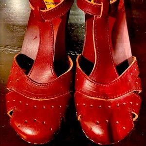 Swedish Hasbeens T-strap heels